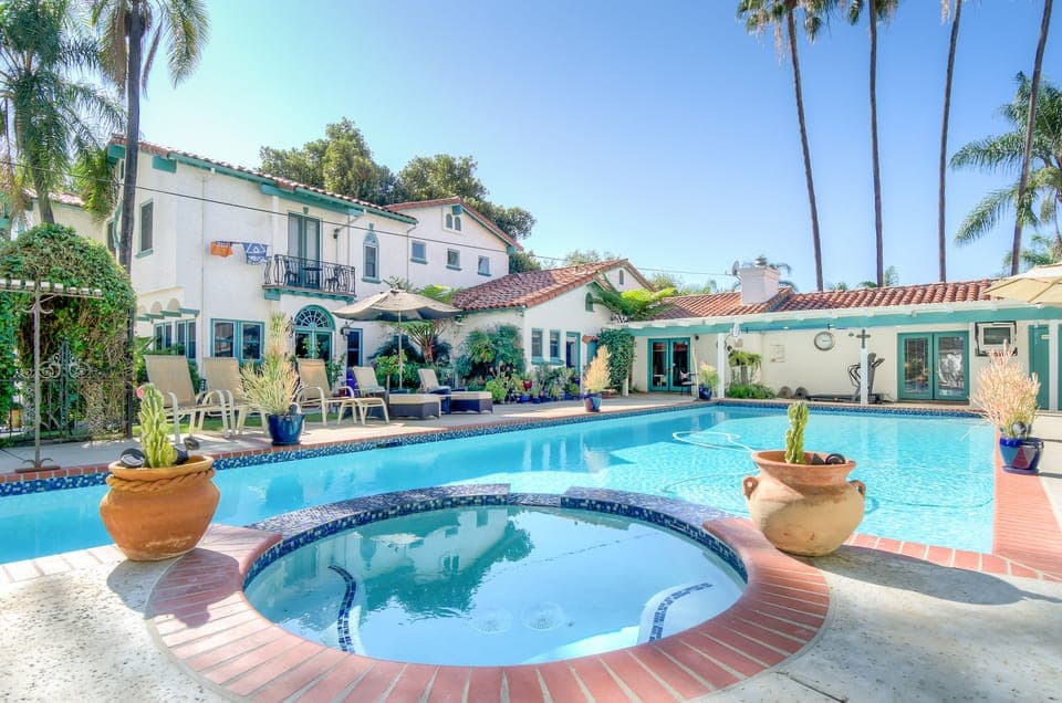 Your vacation rental is located right below the palm trees to the right. 