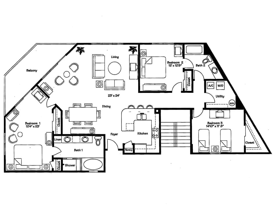 The floor plan of this unit.