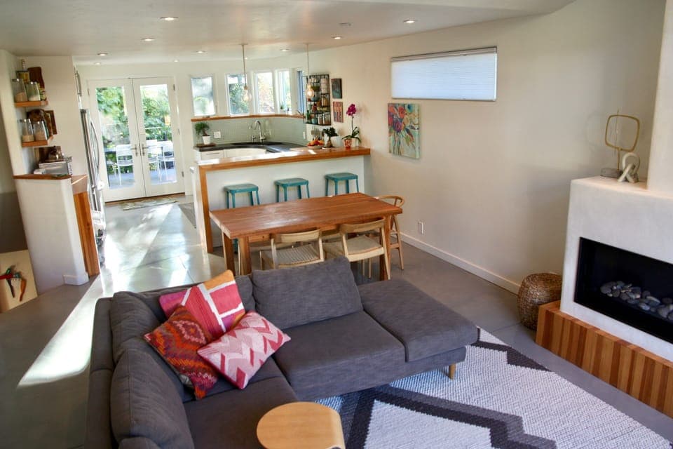 Outdoor Living in Front flows thru to more Outdoor Living in Rear.
