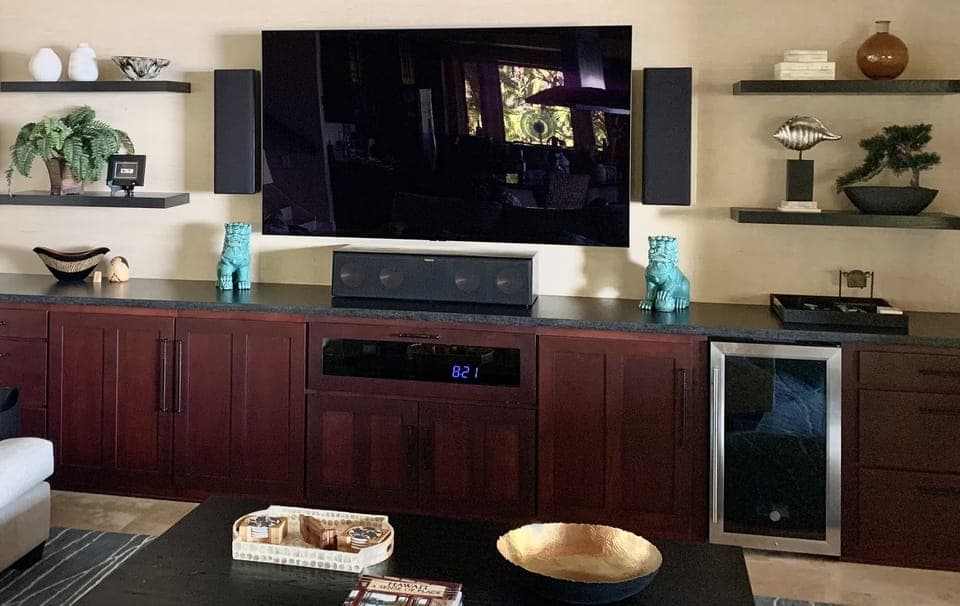 ...as well as our 77” LG 4K UHD OLED TV with state-of-the-art surround sound!