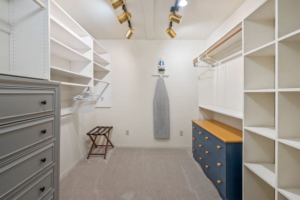 Huge walk-in closet in the master bedroom.