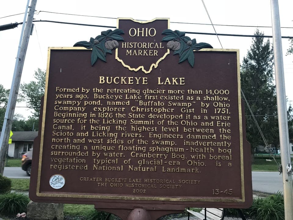 Buckeye Lake Historical Marker