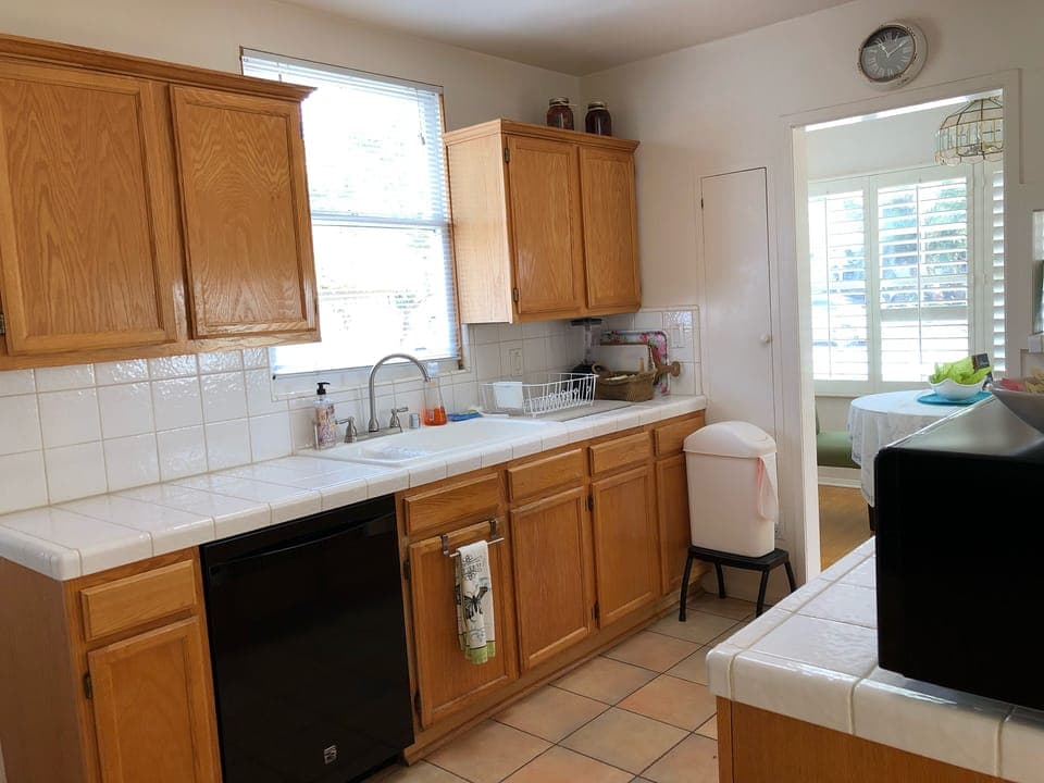 Fully stocked kitchen with most cooking necessities 