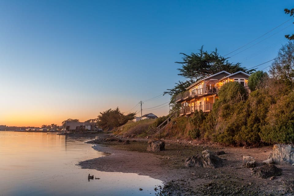 The Birdwatch is a stunning home located on the water's edge in Bodega Bay.