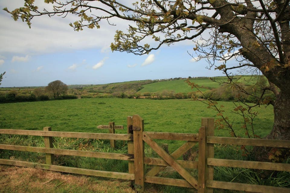 Entrance of bottom of our garden to  Saints Way footpath which leads to Padstow