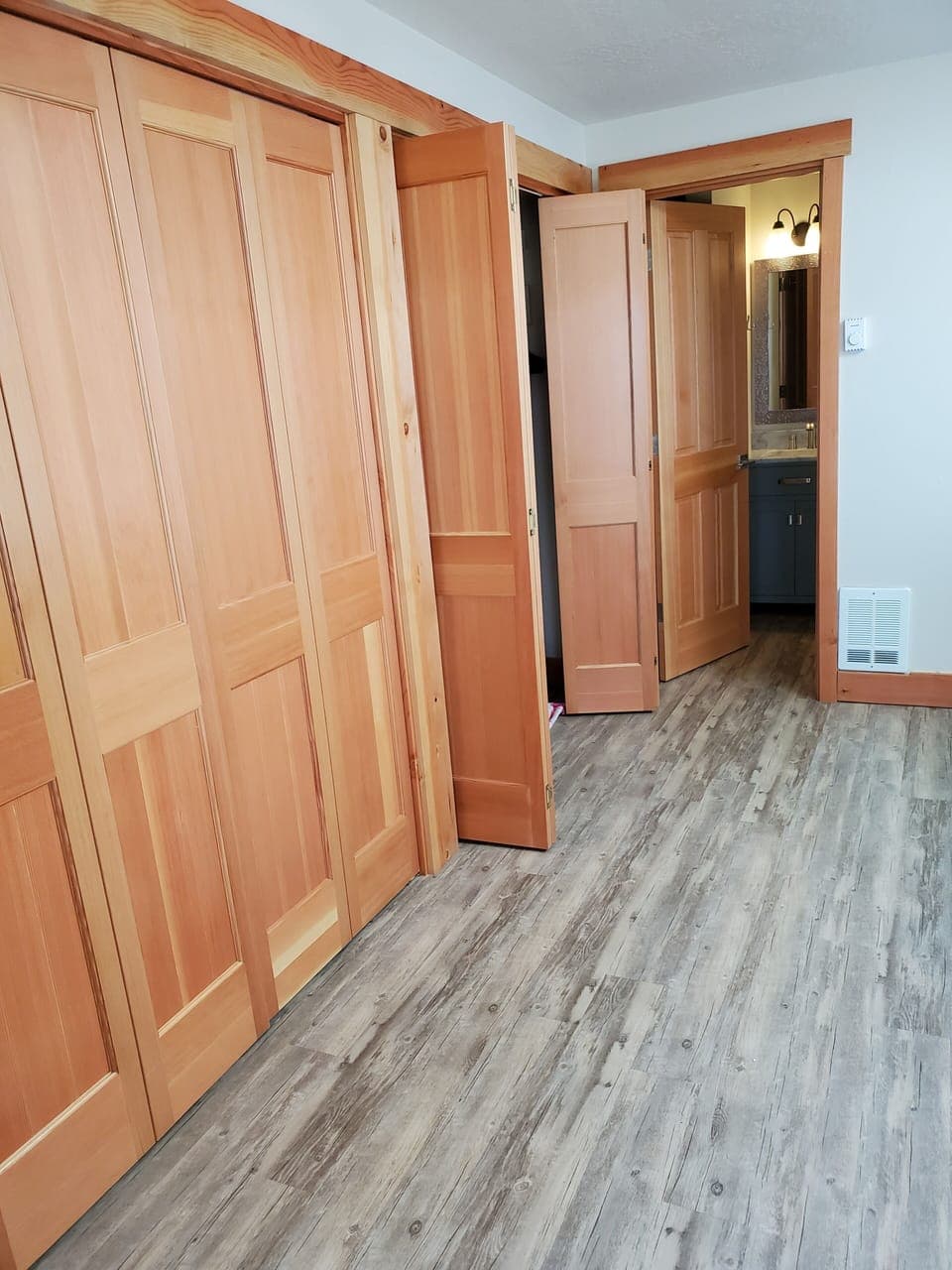 The St Helens house has the NW cabin charm with beautiful  fir trim everywhere