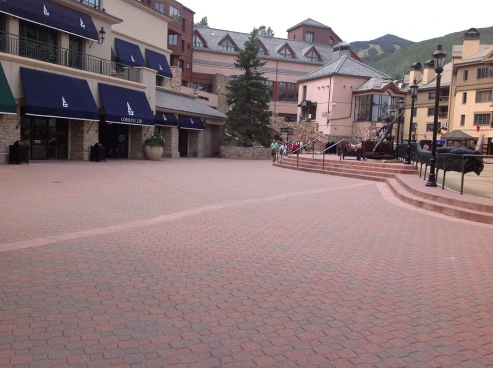 Village plaza and shops
