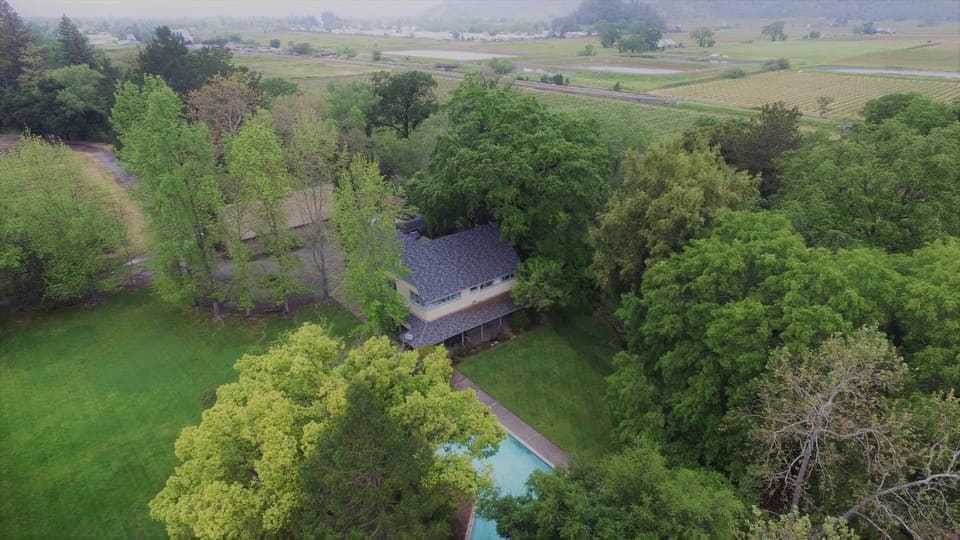 Aerial View of the expansive property & grounds. 

