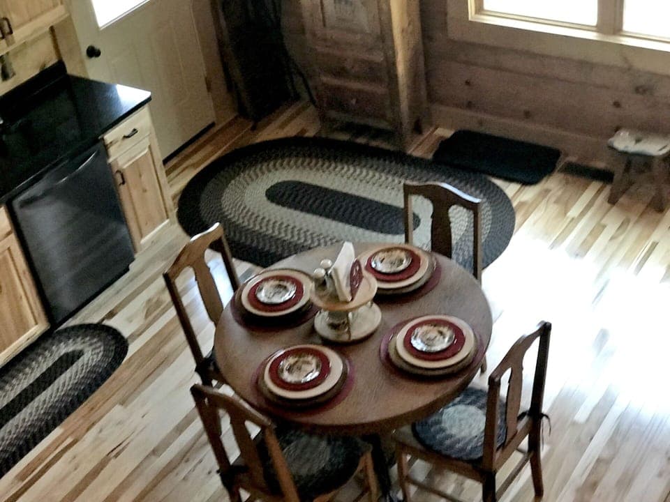 Four place table, paper products, salt pepper, pots n' pans, crock pot & more!