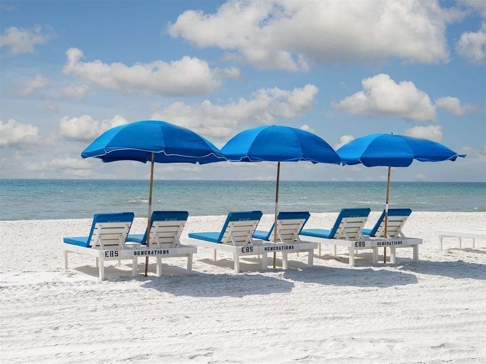 Complimentary Daily Beach Service with 8 Chaise Lounges with Umbrellas March 1 - October 31.