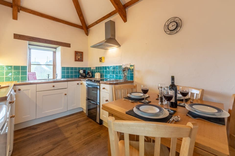 Spring Barn, Rock. First floor:  Kitchen and dining room