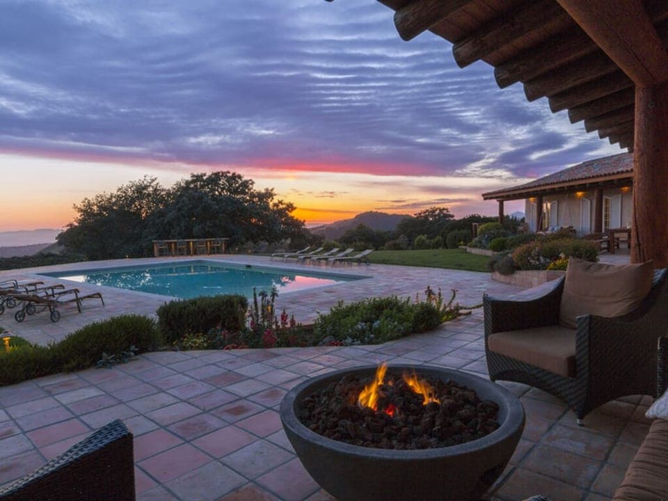 Enjoy a beautiful sunset by the firepit.