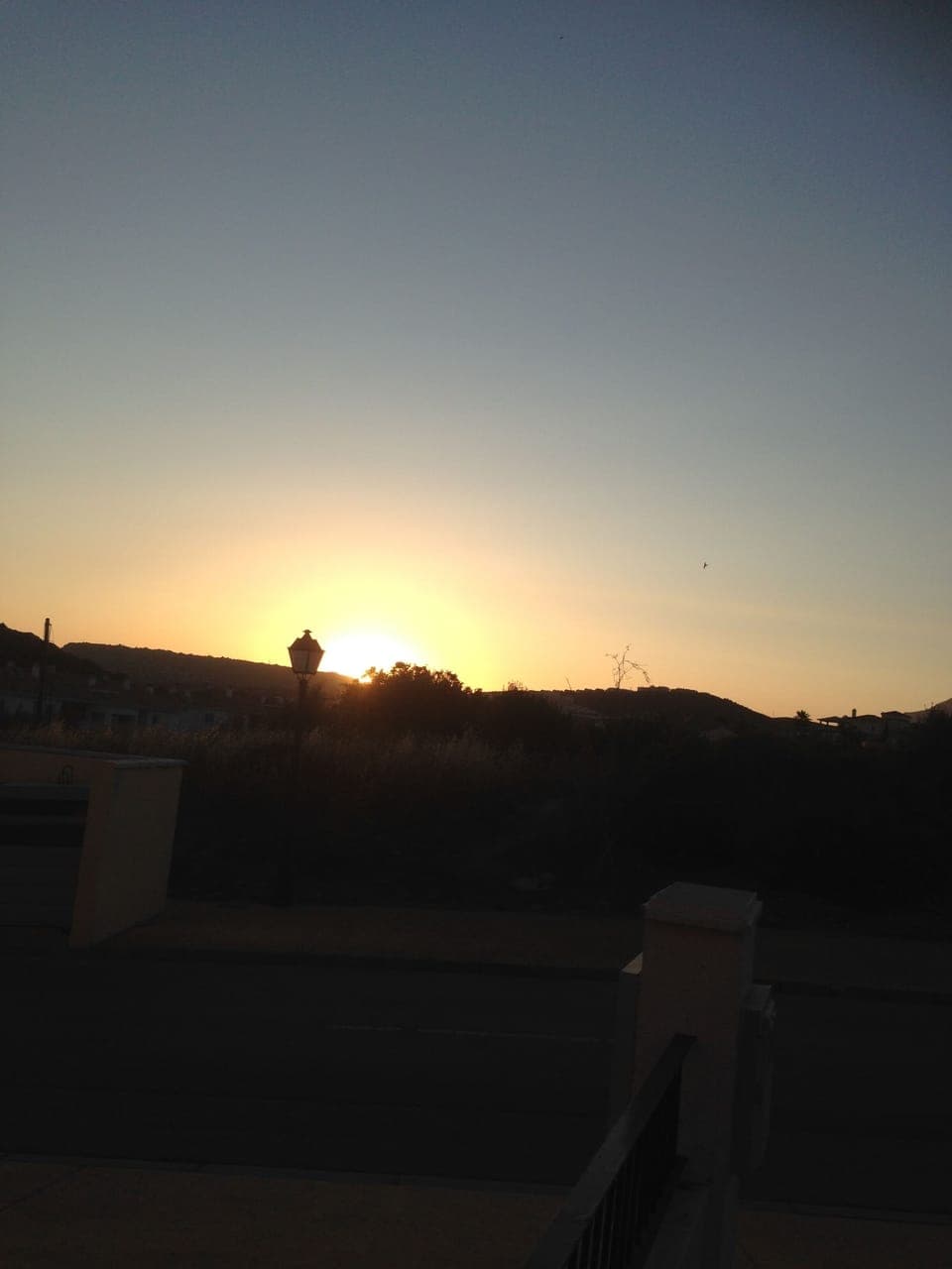 Sunset view from house