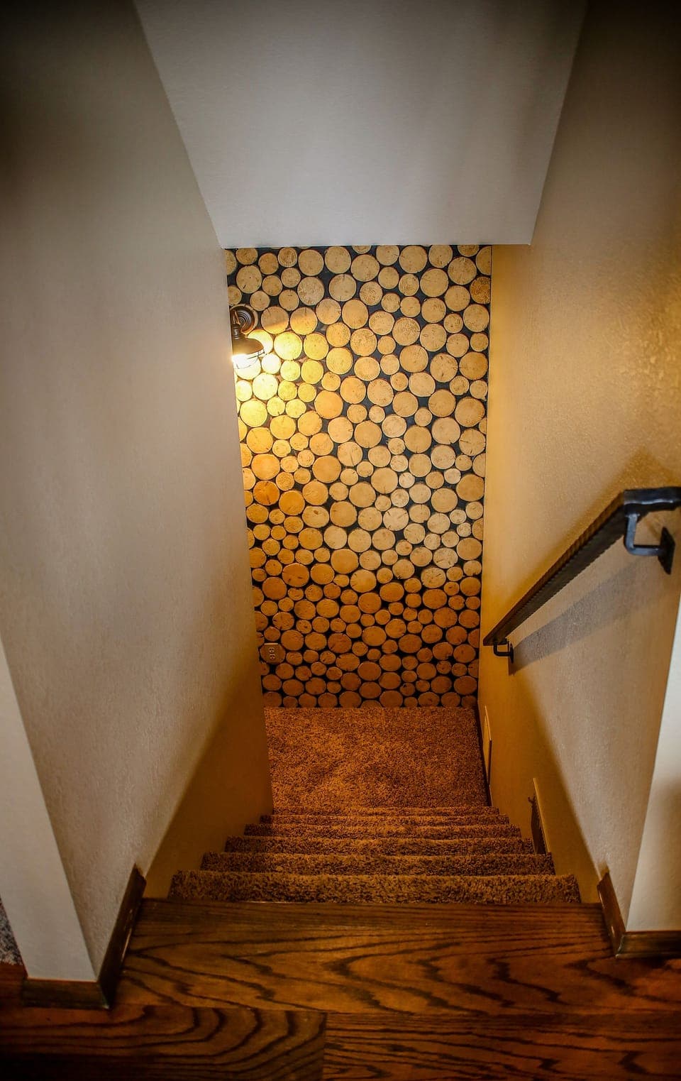Stair access to bottom level.