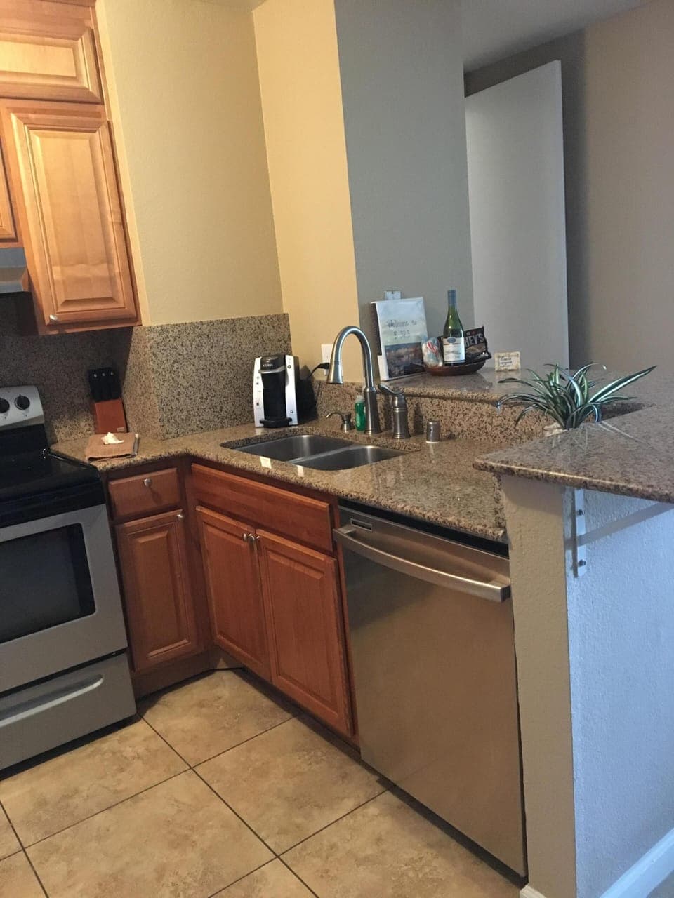 Condo has a Kerig and regular coffee maker.