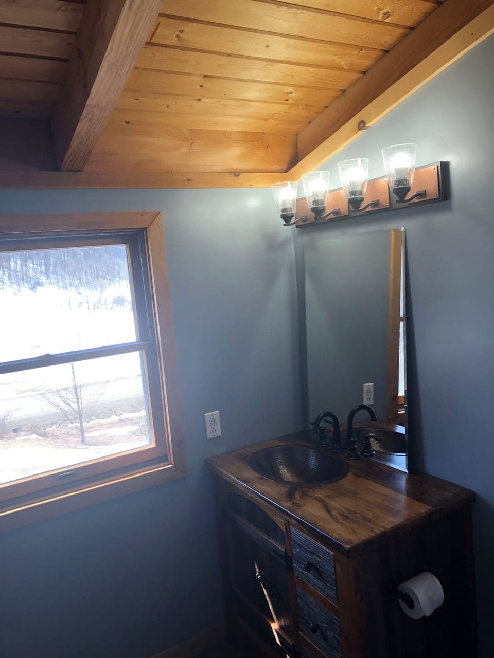 Barn Wood Bathroom Vanity 
(Handmade Artisans from Michigan)