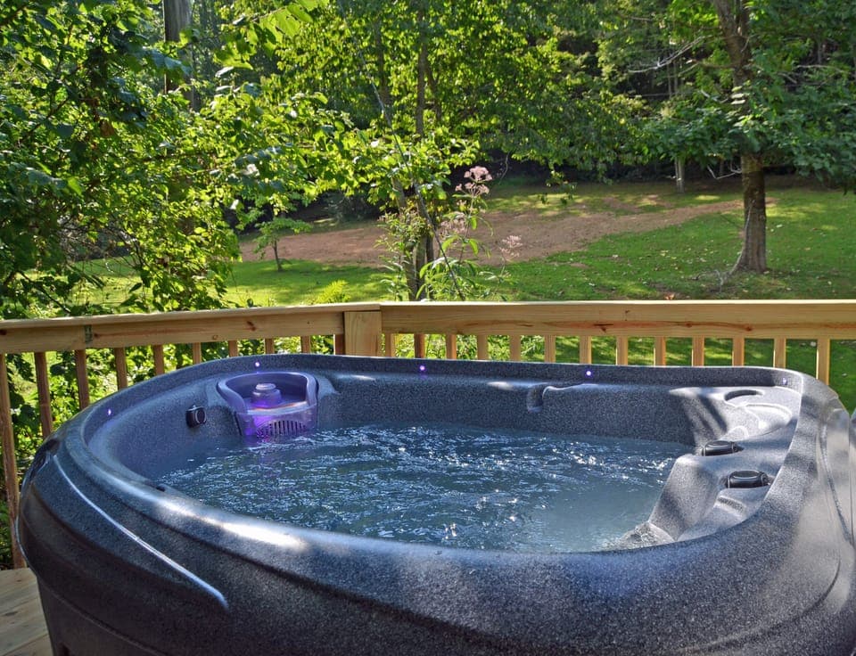 Relax in the hot tub under the stars after a day exploring the Smokies.