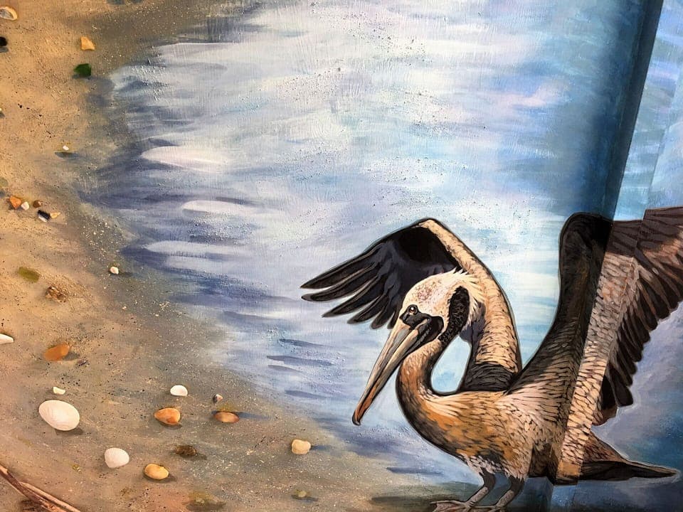 The mural by Oregon muralist Corie Hinton.