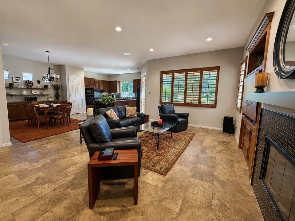 Living room with coffee table