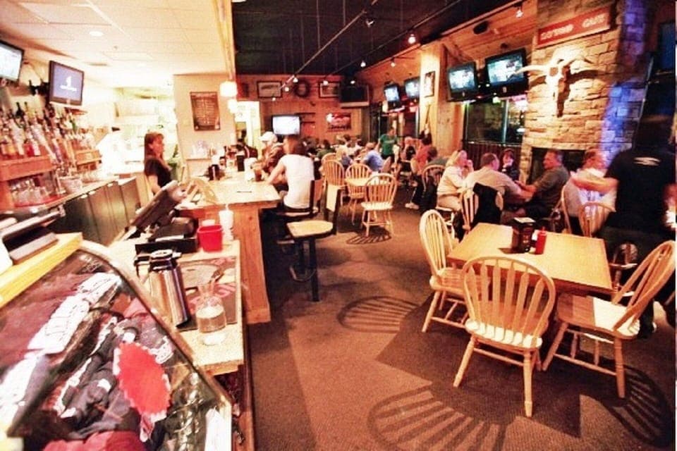 Haywood Sports Cafe (12 flat screen TV's + kids video games).  Open 7AM-10PM.