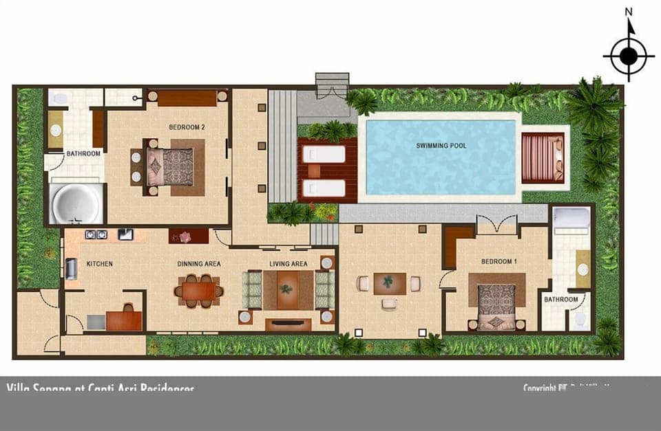 2 Bedroom Layout