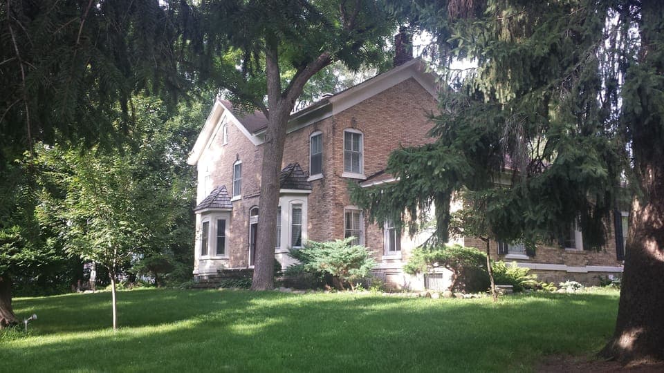 Grand front of The Kownover Farmstead -- built in 1877.