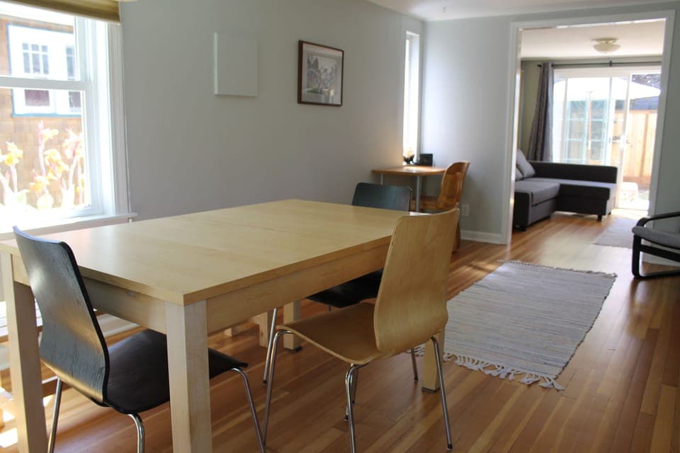 Dining area looking towards backyard
