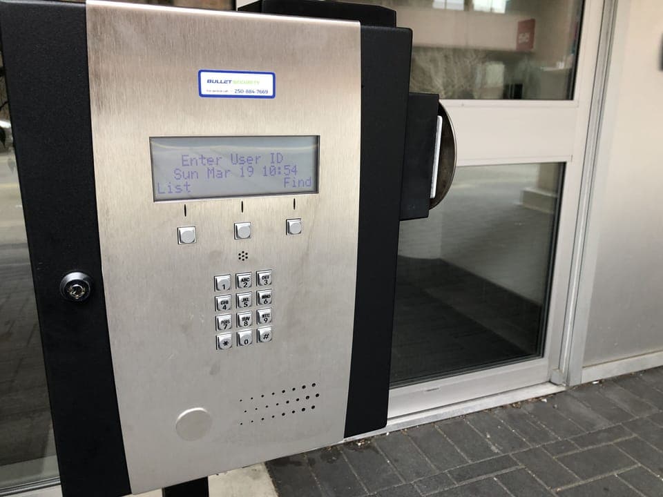 Press 501 so we can let you in remotely. Elevator to 5th floor is also activated