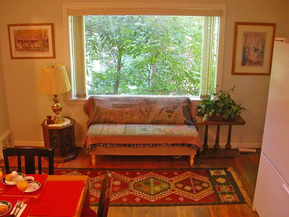Eat-In Kitchen with ravine view.