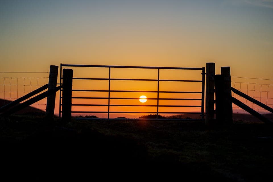 Fantastic sunsets from the hill behind the  house
