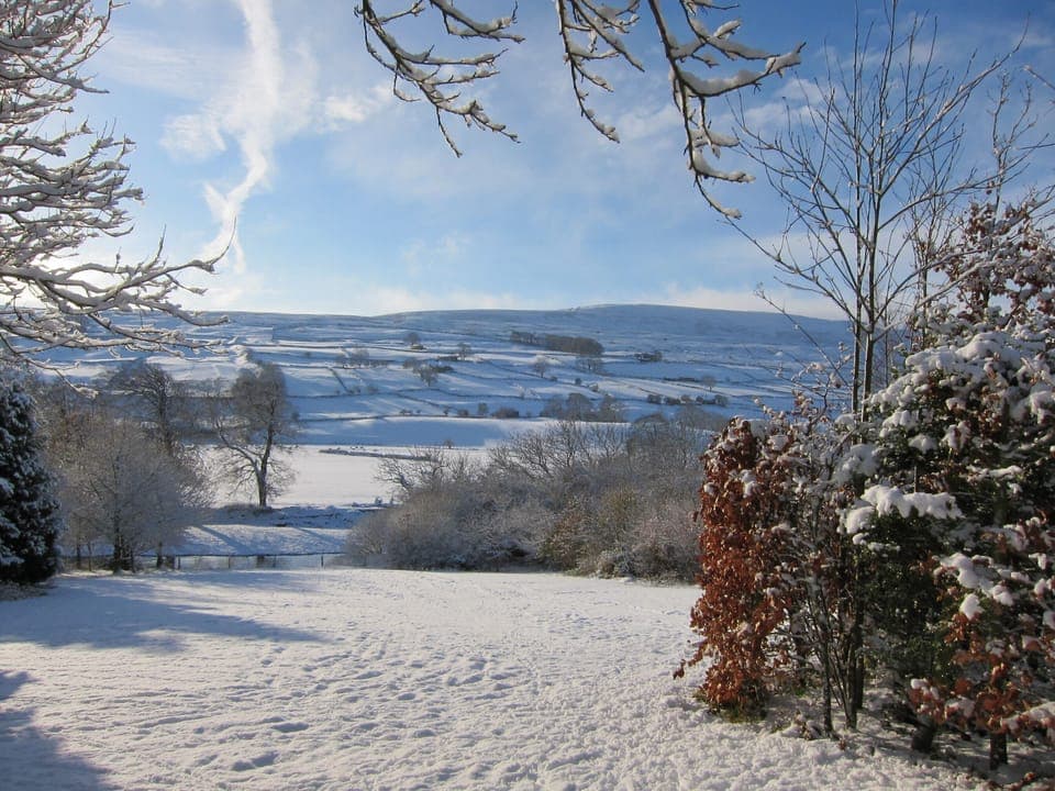Beautiful in winter too.  Across the grass and river toward Harkerside.