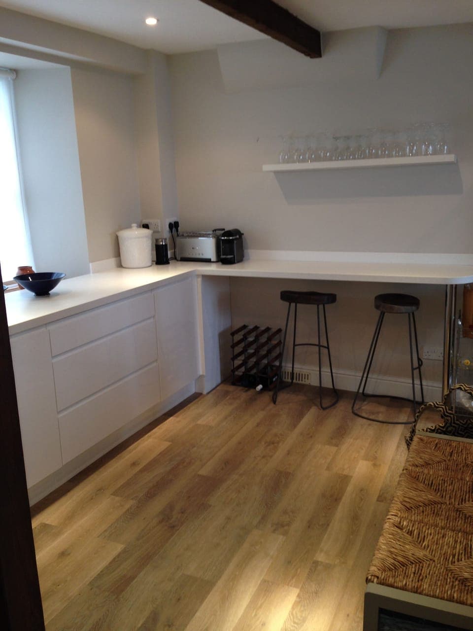 Kitchen (street side). On left as you enter from street.