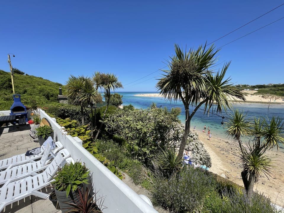 Patio overlooking the beach