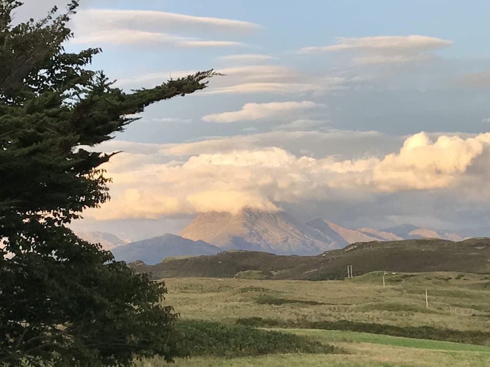 Overlooking the fields towards Beinn Sgritheall in Knoydart