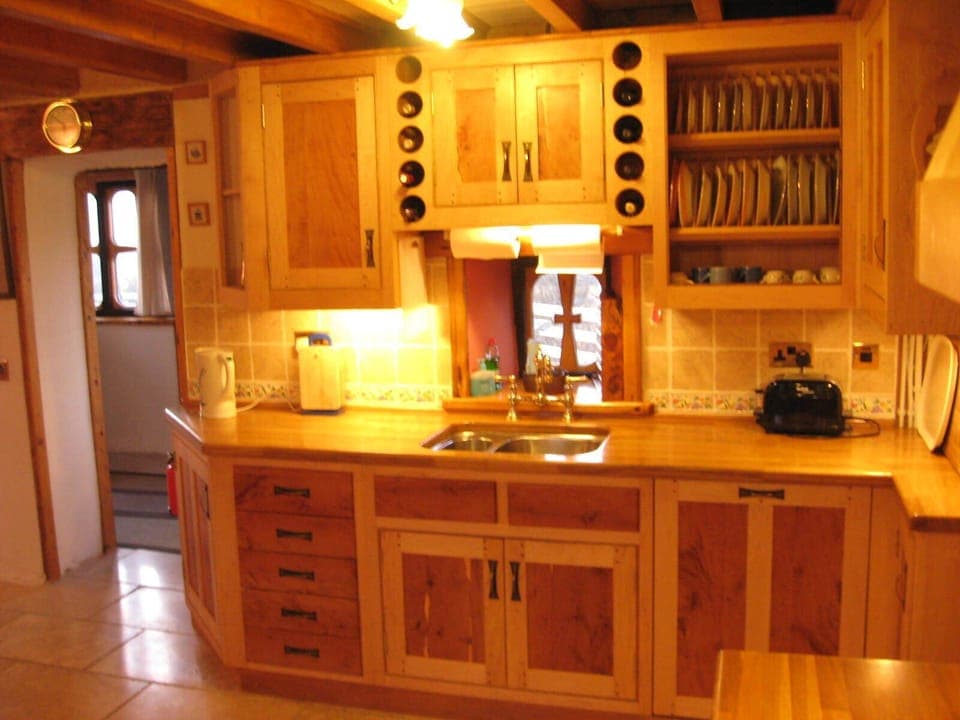 Hand made Yew and Maple Kitchen