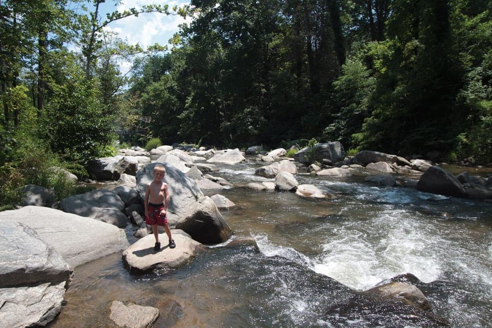 Rock climbing at the nearby  town of Chimney Rock.