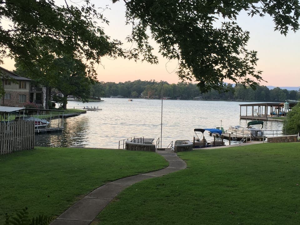Lake view from porch.