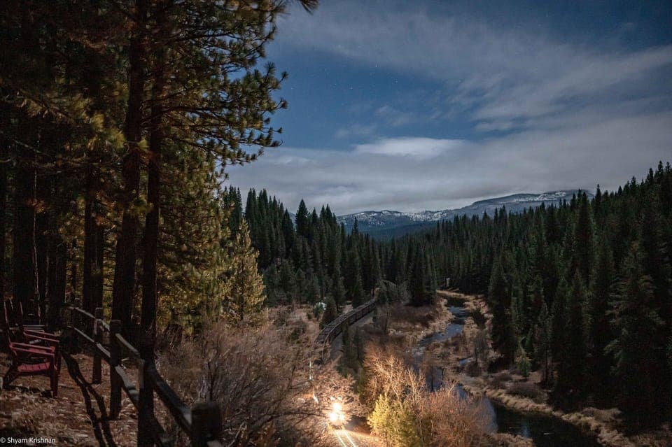Train is magical at night!
