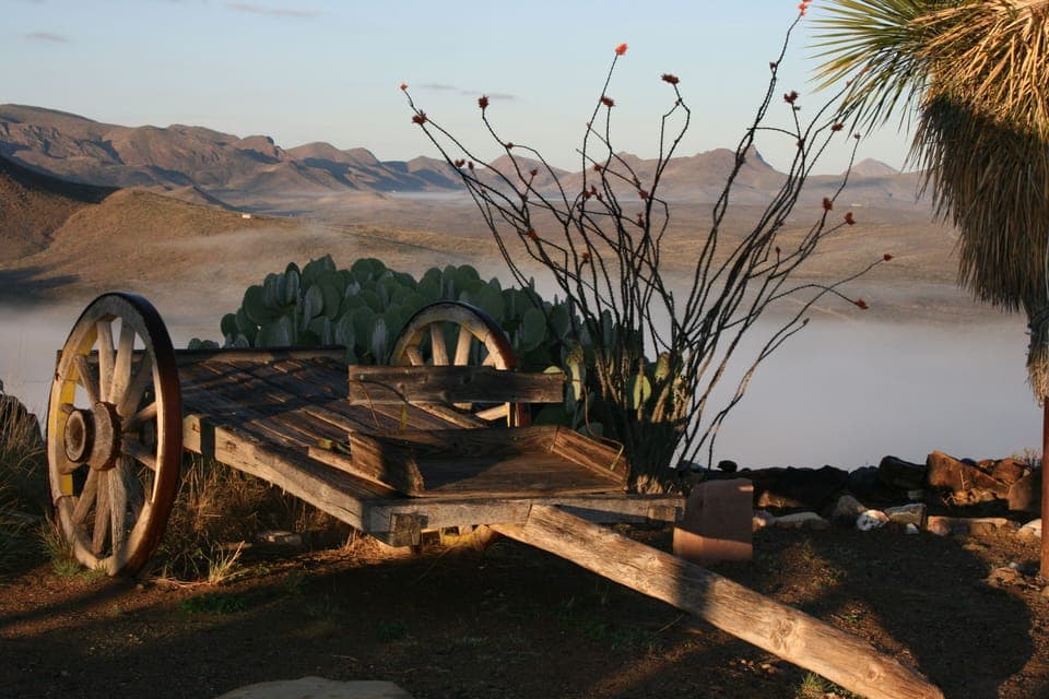 foggy morning on top of the mountain