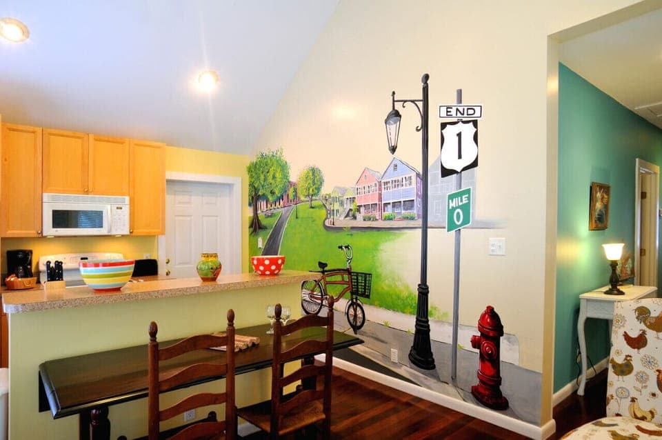 Primary Kitchen with Key West David Wegman Mural