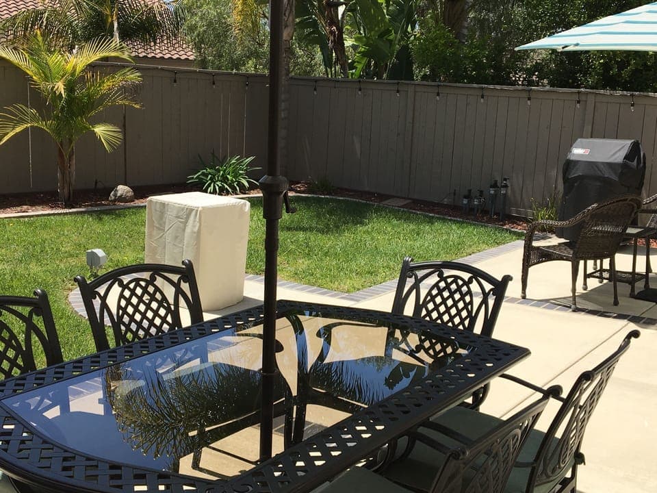 Back Yard looking from the Master Bedroom.