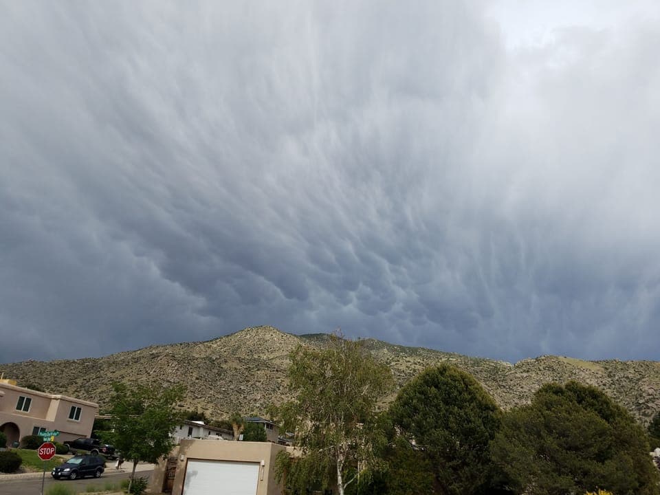 unusual clouds over the Sandias, from the front porch 