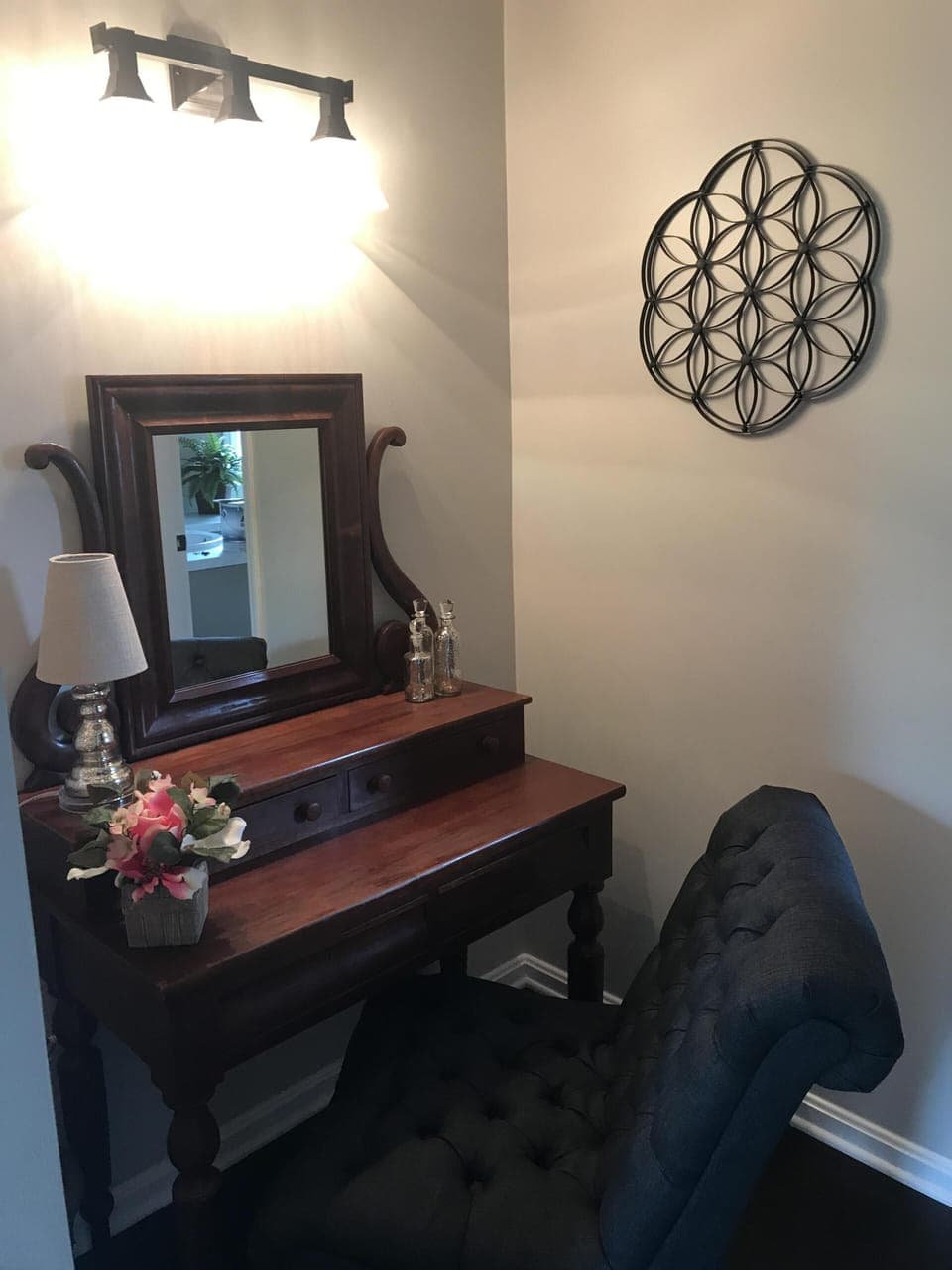 Upstairs dressing area