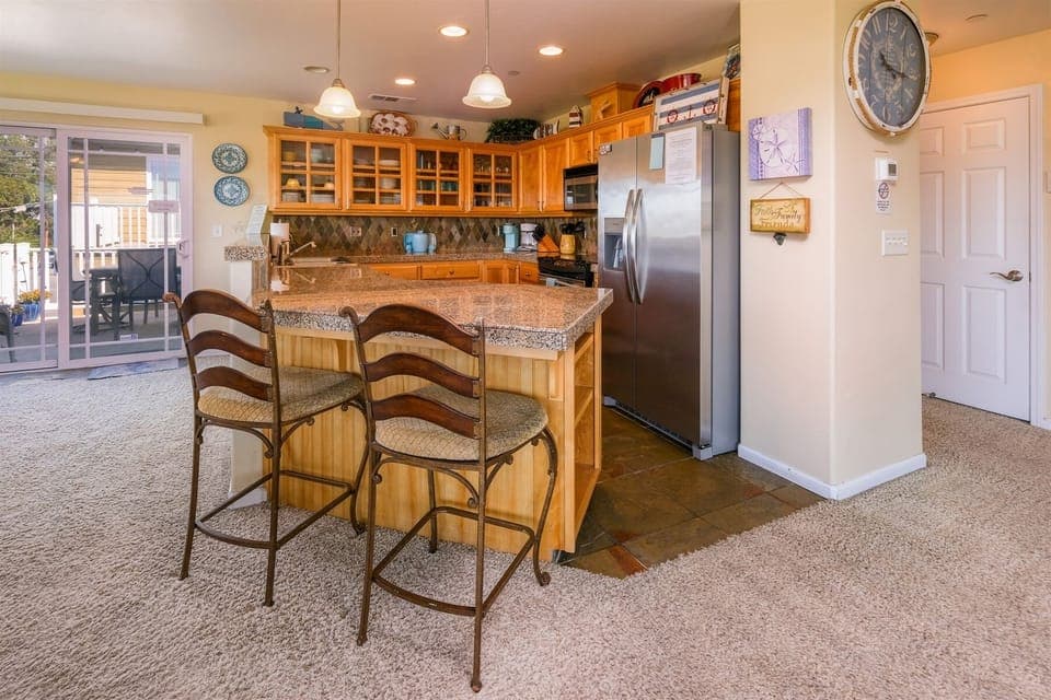 The open floor plan is great for hanging out with friends and family