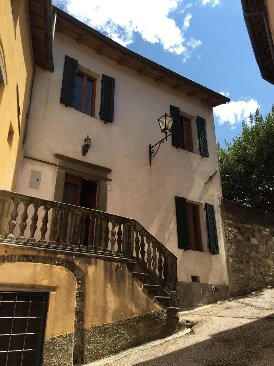 The front door of the house, accessed from within the walls of the old city.
