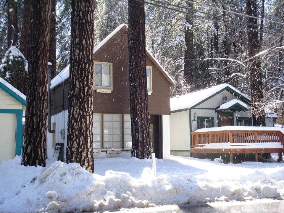 Front of Cabin in the Winter