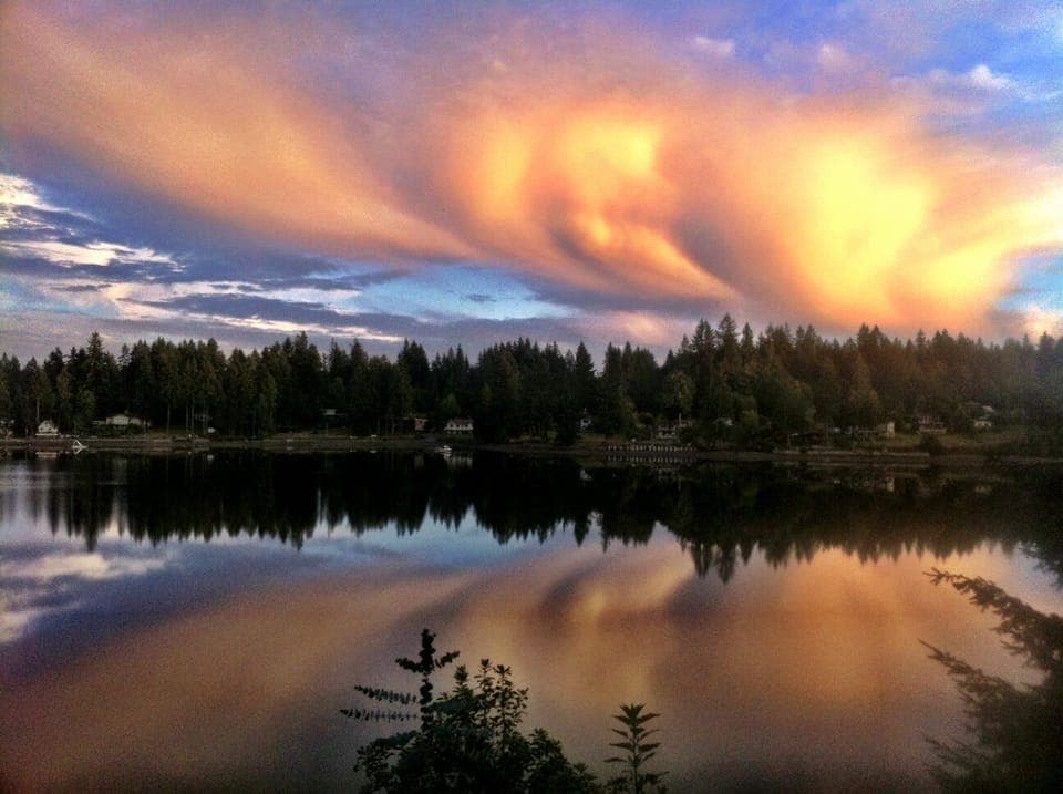 View from deck and house