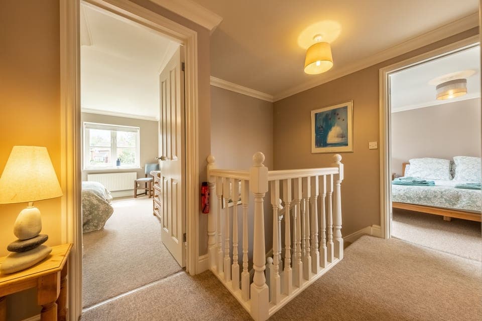 First floor: Landing looking into the master bedroom