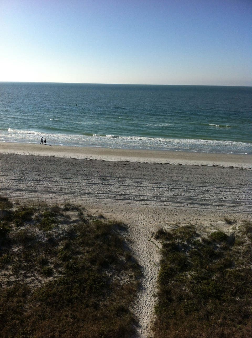 The beach directly behind our building