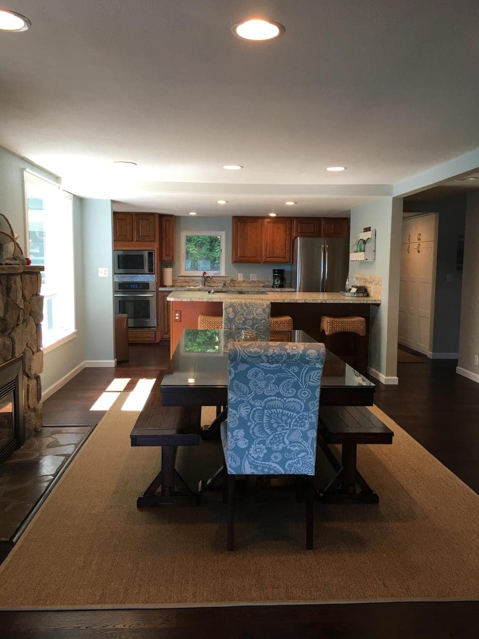 Dining room and kitchen from the living room